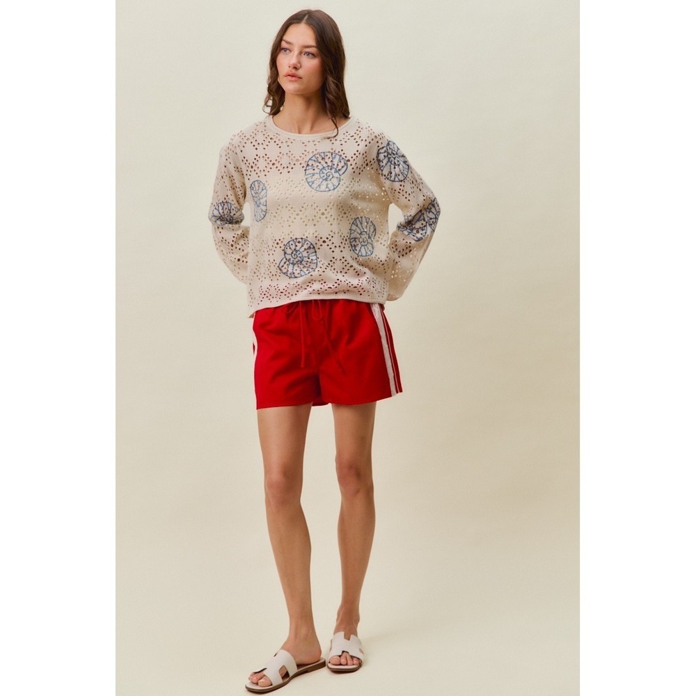 SO ME Seashell Lightweight Sweater Top - Medium - Picture 16 of 16